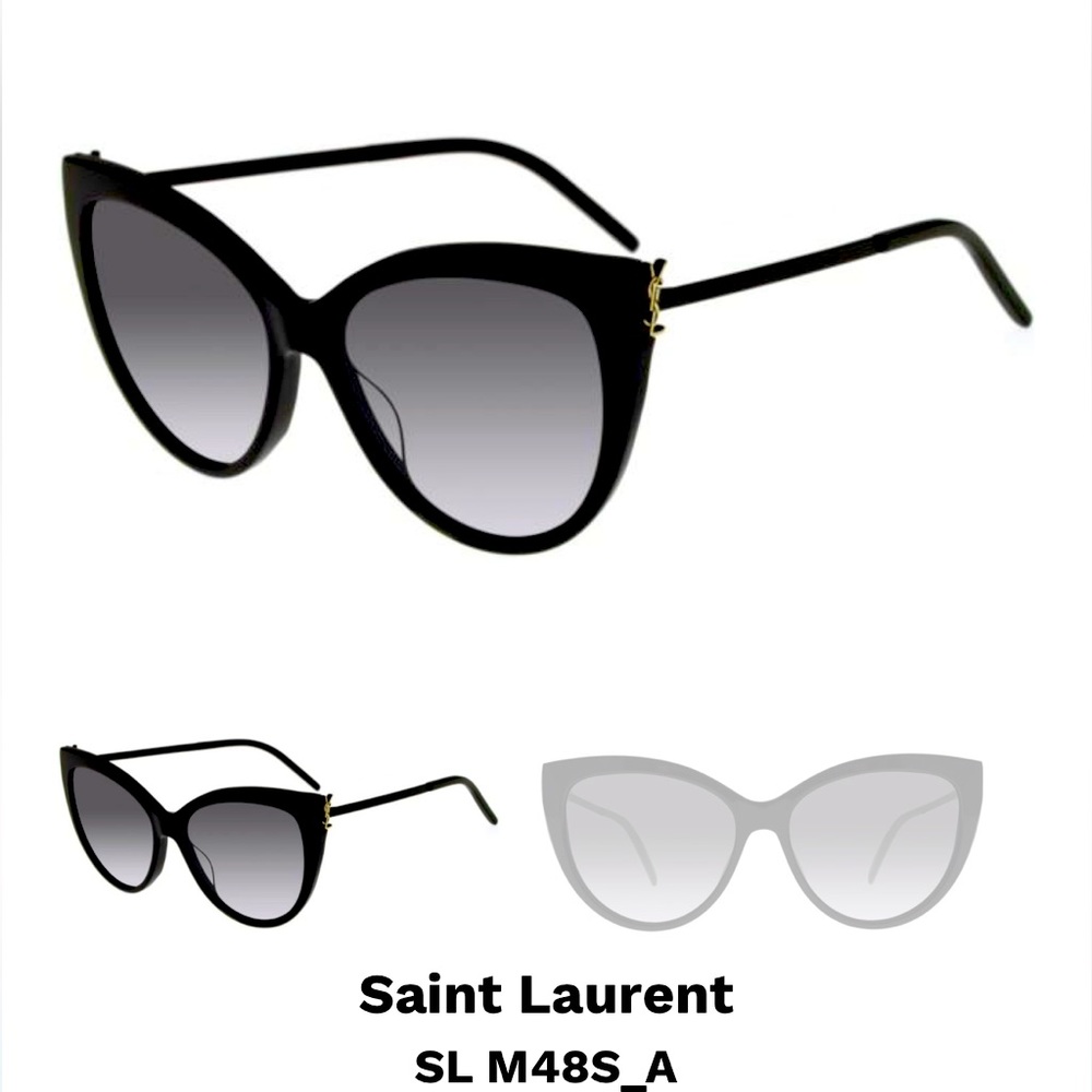 Saint Laurent
Women’s Cat Eye Sunglasses/All Black
SL M48S_A